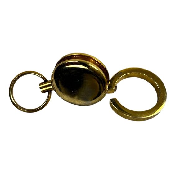 Mercedes Benz Keychain Keyring Tag Gold and Black Moveable Keychain Arm - Picture 5 of 5